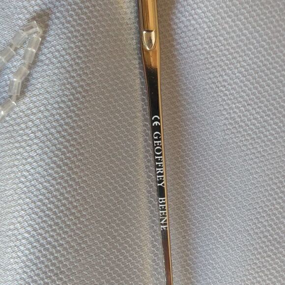 EUC GEOFFREY BEENE 1151 DA/YG 140 Gold & Brown Eyeglasses Frames ONLY - Picture 6 of 11